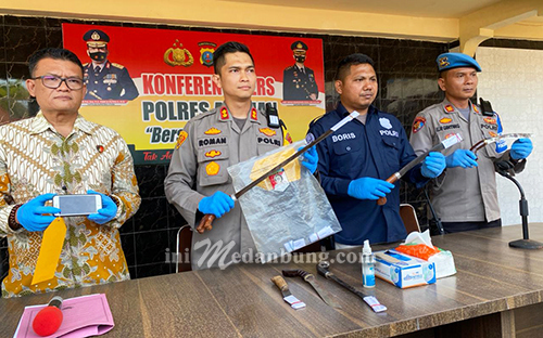 Video Viral Mengacungkan Sajam, 7 Remaja Diamankan Polres Asahan