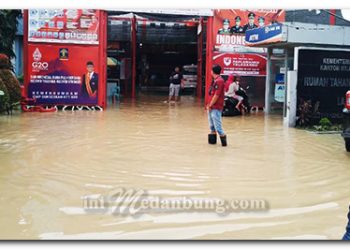 Tanggul Sei Deli Jebol, Ribuan Rumah Warga Terendam Air