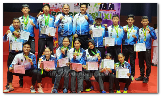 Kontingen Bulu Tangkis Kota Tebing Raih Juara Umum, Tebing Tinggi Tembus Peringkat 5 Besar Porprovsu 2022