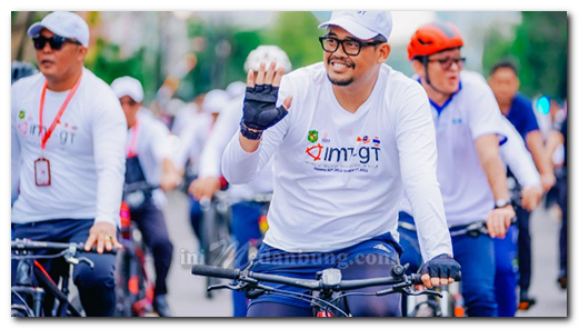 Bobby Nasution Bersepeda Santai Beriring Wali Kota Peserta Pertemuan Ke-5 IMT GT