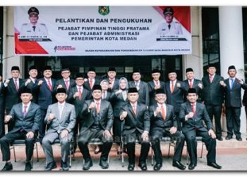 Bobby Nasution Lantik dan Kukuhkan 102 Pejabat Pemko Medan