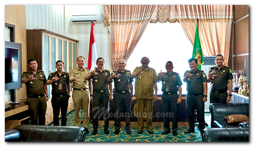 Plt.Bupati Langkat H.Syah Afandin,SH Terima Asisten Pidana Militer Kejati Sumut