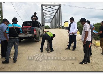 Pembangunan Jembatan Desa Pasar Rawa Selesai, Warga Kenduri Syukuran