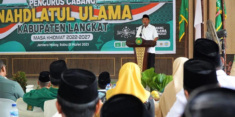 Syah Afandin Hadiri Pelantikan PC NU Kabupaten Langkat