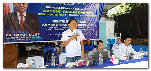 Edi Saputra Sampaikan Kemasyarakat Kiat Mengetahui Asli Tidaknya Adminduk