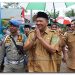 Letakan Batu Pertama Pembangunan Masjid Raya Al Ikhlas Desa Banyumas, Syah Afandin Didukung Warga Terus Pimpin Langkat di 2024-2029
