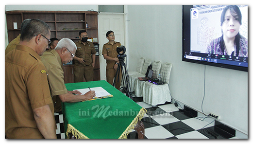 Kota Cerdas, Bupati Asahan Tandatangani Nota Kesepakatan Dengan Kementerian Kominfo RI