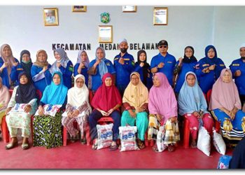 HNSI dan Karang Taruna Berkolaborasi Membagikan 420 Sembako Warga Tidak Mampu Medan Utara