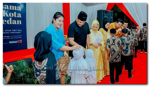 Penghujung Ramadhan, Bobby dan Ketua TP PKK Buka Puasa Bersama Anak Yatim