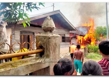 Akibat Arus Pendek Listrik Satu Rumah Musnah Terbakar di Martubung