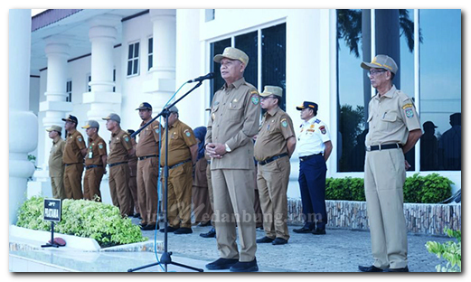 Bupati Asahan Pimpin Apel Gabungan