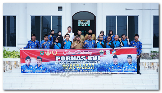 Sekda Kabupaten Asahan Lepas 6 Atlet DPK KORPRI ke Semarang