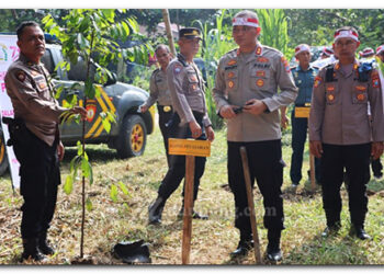 Lestarikan Penghijauan, Kapolres Asahan Bersama Forkopimda Laksanakan Penanaman Pohon