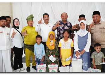 Ikut Santuni Anak Yatim Bersama FSKS, Kedepan Syah Afandin Sedekahkan 1 Ton Beras Tiap Bulan