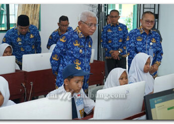 Bupati Asahan Tinjau Pelaksanaan ANBK