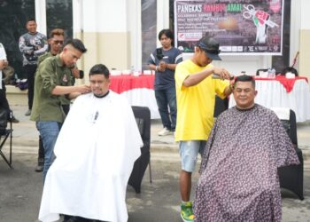 Peduli Palestina, Wali Kota Medan Bersama Dandim 0201/Medan Potong Rambut Bersama