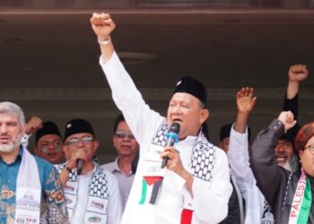 20 Ribuan Masyarakat Langkat Lintas Agama Peduli Palestina, Syah Afandin: Israel Laknatullah!