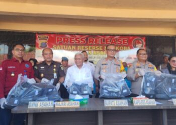 Bupati Asahan Ikuti Press Release Penangkapan Pelaku Pengedar Narkoba 50 Kg