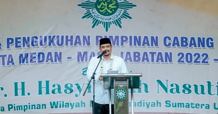Pengukuhan PC Muhammadiyah, Bobby: Jaga Hablum Minallah dan Minannas