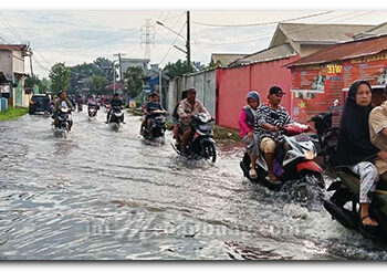 Seribuan Rumah Warga Dikawasan Martubung Kembali Direndam Banjir Air Hujan