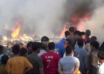Belasan Rumah Panggung Milik Warga Bagan Deli Musnah Terbakar