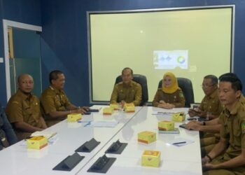 Rakor TPID, Sekda Langkat Amril mengikuti Zoom meeting dengan Mendagri Tito Karnvian