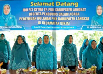 Suasana Haru Selimuti Pertemuan Bulanan TP.PKK Kabupaten Langkat 