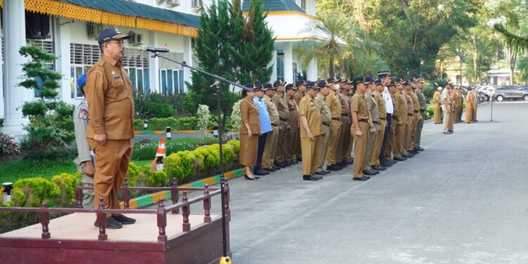 Pj.Bupati Langkat HM Faisal Hasrimy Tekankan Inovasi Daerah pada Apel Gabungan