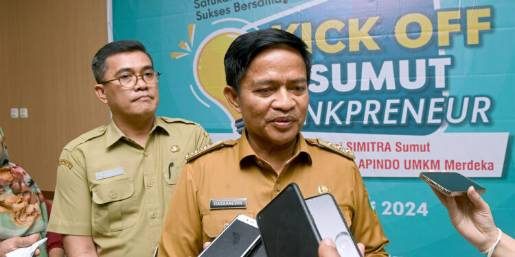 Beri Kemudahan dan Fasilitasi UMKM, Pj Gubernur Sumut Luncurkan Aplikasi Simitrasumut.com