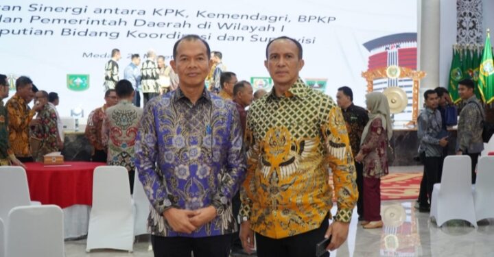 Sekda Langkat Amril Hadiri Rakor Penguatan Sinergi KPK, Kemendagri, BPKP dan Pemda Wilayah I