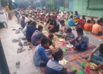 Buka Puasa Bersama di Masjid Jamiq Belawan Sediakan 300 Porsi Bubur Pedas