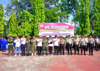 Pj Bupati Langkat Faisal Hasrimy Pimpin Apel Keselamatan Toba 2024