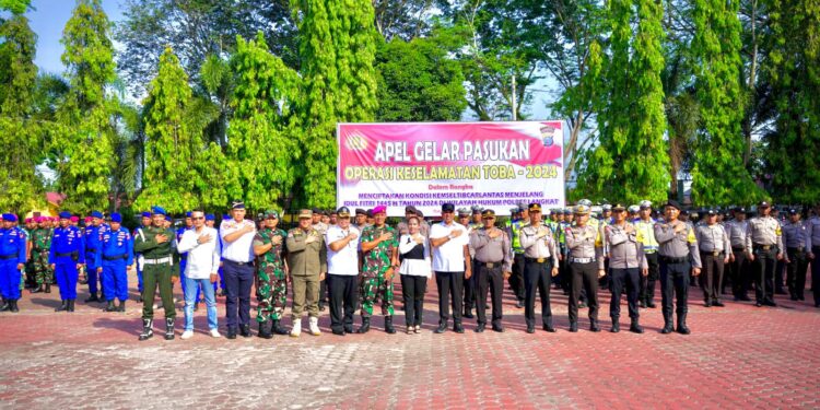 Pj Bupati Langkat Faisal Hasrimy Pimpin Apel Keselamatan Toba 2024