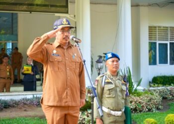 Asisten Administrasi Umum Musti Pimpin Apel Gabungan Pemkab Langkat, THR 2024 Segera Dibayarkan