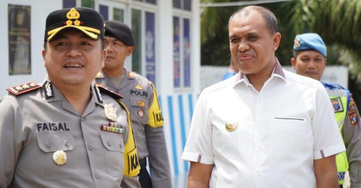 Pastikan Arus Balik Mudik Lancar, Pj Bupati  bersama Kapolres Tinjau Pos Pelayanan Polres Langkat 