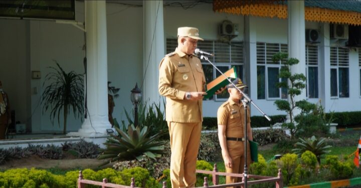 Dalam Apel Gabungan Pj Bupati Langkat Sampaikan 2 Pesan Penting Kepada Seluruh ASN Pemkab Langkat