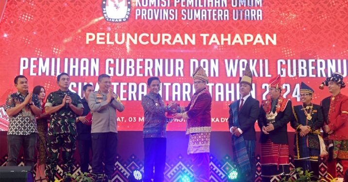 Peluncuran Tahapan Pilkada 2024, Partisipasi Masyarakat Jadi Perhatian Pj Gubernur Sumut