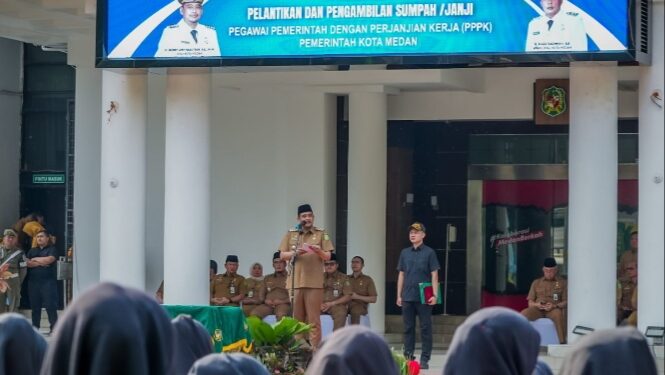 Bobby Nasution Lantik 679 PPPK Pemko Medan