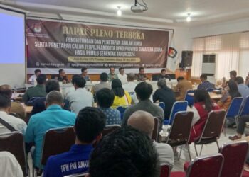 KPU Sumut Umumkan Penetapan 100 Anggota DPRD Sumatera Utara