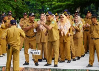 Asisten Administrasi Umum Musti Pimpin Apel Gabungan Pemkab Langkat 