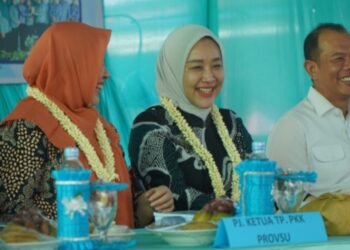 Sekda Amril dan Pj Ketua PKK Kabupaten Langkat Sambut Kedatangan Tim Monitoring TP PKK Sumut