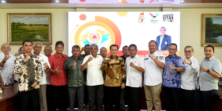 Kunjungi Kantor KONI Sumut, Pj Gubernur Agus Fatoni: Maksimalkan Sisa Waktu untuk Sukseskan PON 2024