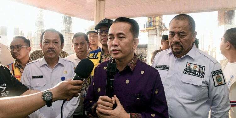 Begitu Landing, Pj Gubernur Sumut Langsung Tinjau Venue PON bersama Forkopimda