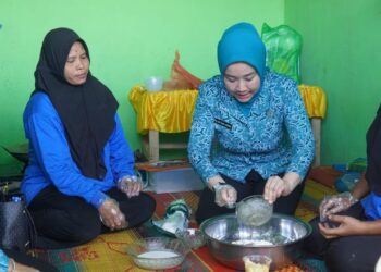 Ketua Pj.TP.PKK Kabupaten Langkat Memberikan Pembinaan di Kegiatan UP2K PKK