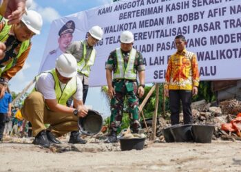 Letak Batu Pertama Revitalisasi Pasar Akik, Bobby Nasution Pesankan Ini