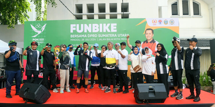 Sosialisasikan PON XXI 2024, PB PON Bersama DPRD Sumut Gelar Funbike