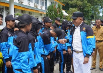 Pj Bupati Langkat Lepas 76 Atlet Kabupaten Langkat Ikuti POPPROVSU