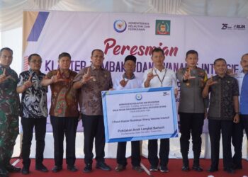 Pj. Bupati Langkat Faisal Hasrimy Resmikan Klaster Budidaya Udang Vaname Intensif