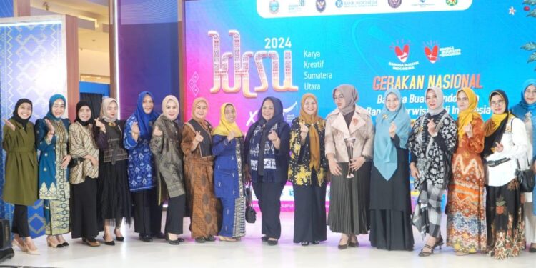 Pj. Ketua PKK Langkat Uke Faisal Hasrimy, Ikut Ramaikan Karya Kreatif Sumatera Utara di Delipark