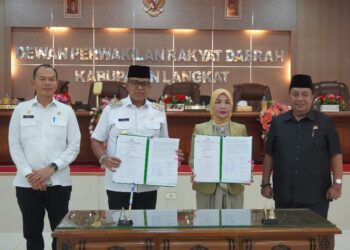Pj. Bupati Langkat Faisal Hasrimy Tandatangani Nota Kesepakatan Perubahan APBD 2024